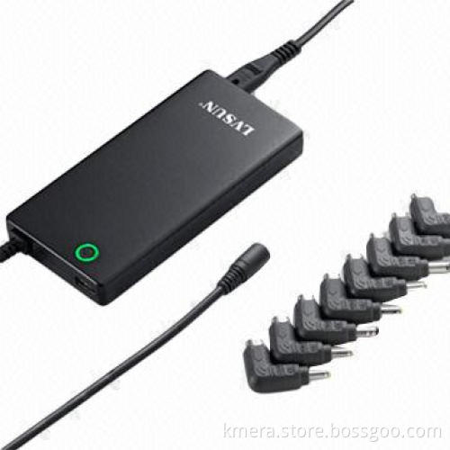 90W Smart Universal Laptop AC/DC Adapter with 12 to 24V Output, 17mm Thickness, Without LCD Display